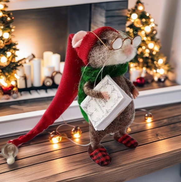 🔥Promoție 49% reducere 🎁 Adorabil șoarece de pâslă ac pentru decor