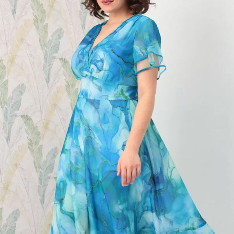 🌸Rochie midi vaporoasă de damă