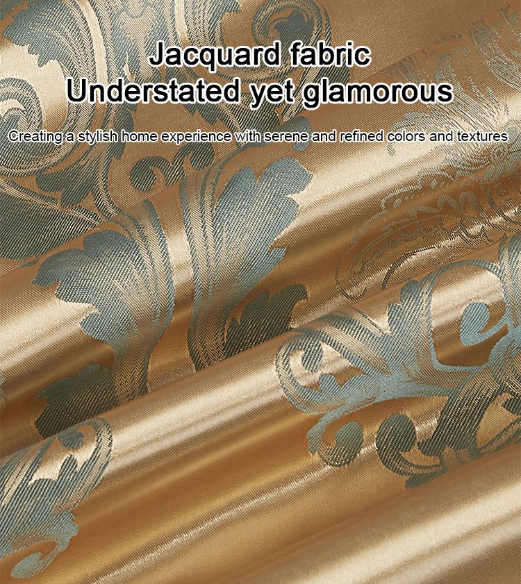 Set de lenjerie de pat jacquard din satin de lux european de 4 piese